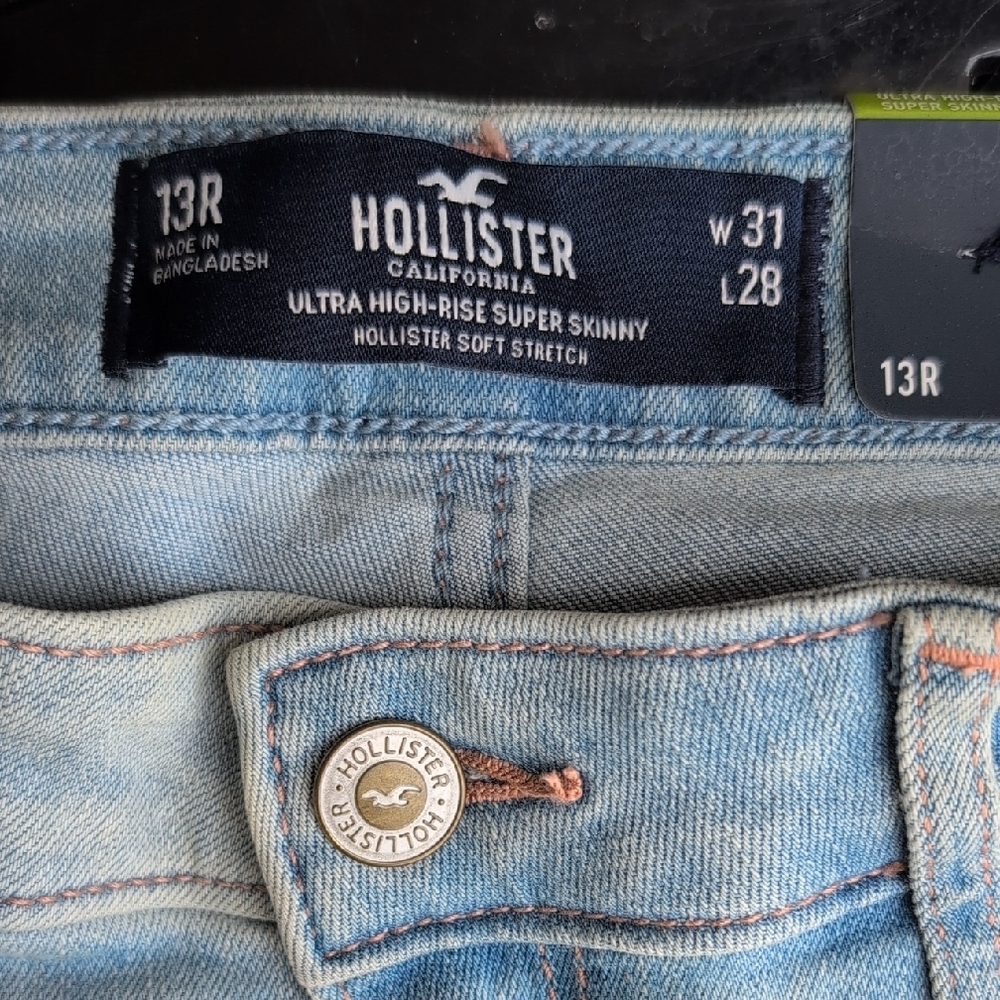 Hollister Blue Skinny Jeans Light Wash